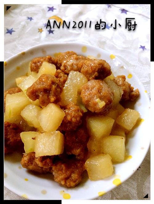 烧冬瓜肉丸子