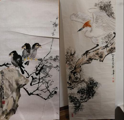 发生后退休教师刘彦勇在自己的微信朋友圈贴出一幅幅抗疫题材花鸟画