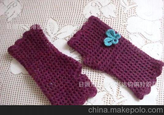供应 钩编手套手勾手套手钩手套针织手套手钩围脖披肩