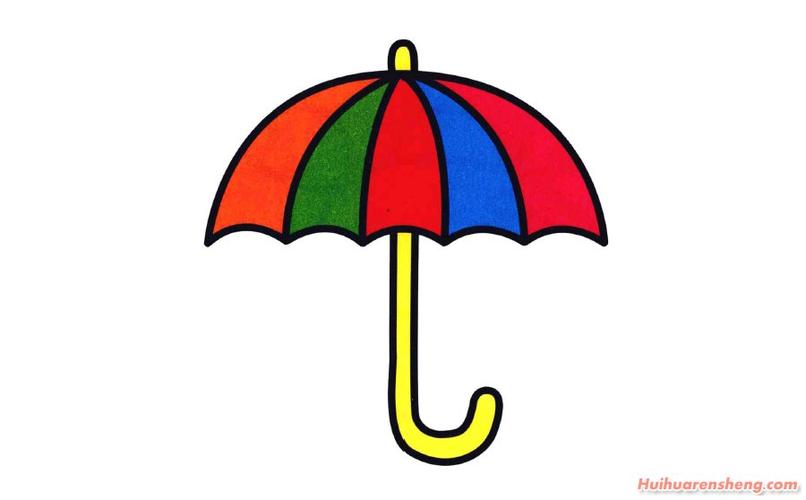 雨伞简笔画画法雨伞简笔画分步骤详解