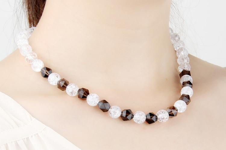 christa/g-christa天然捷克白水晶茶水晶项链shj14060055【正品 价格