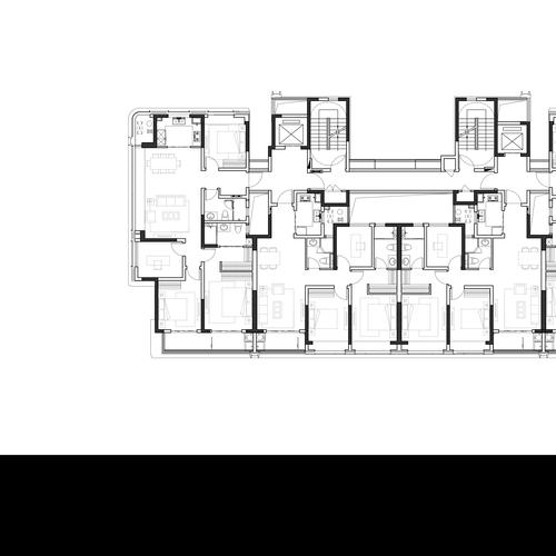 小高层标准层平面图