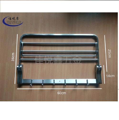 304不锈钢卫生间毛巾架杂物架壁挂式置物架北京