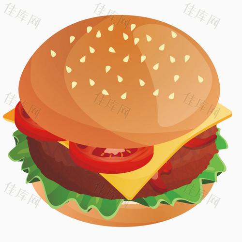 卡通汉堡