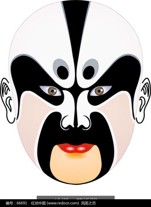 关羽京剧脸谱简笔画能涂色