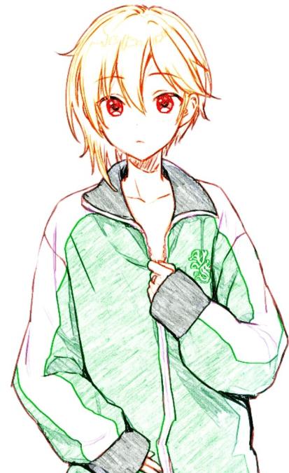 彩铅卡通人物画素材作品欣赏|彩铅人物画