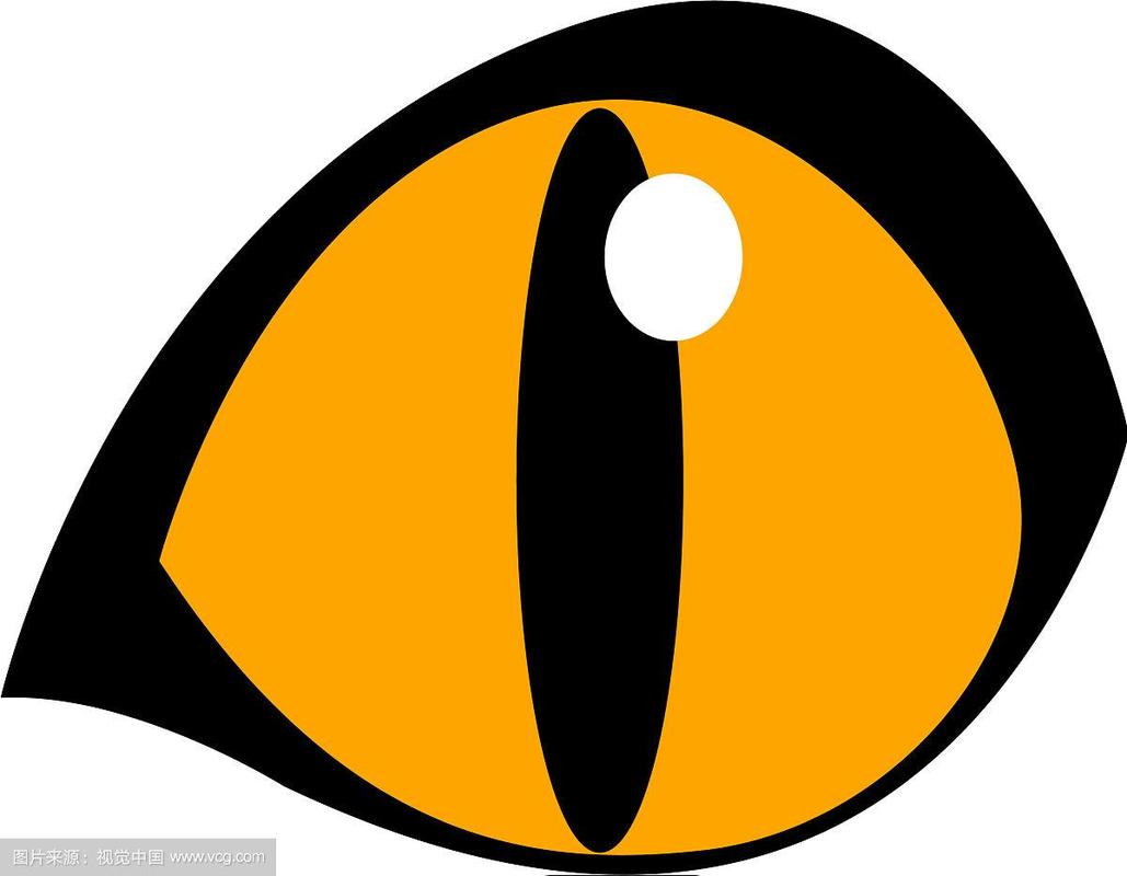 有大瞳孔或颜色的黄色眼睛