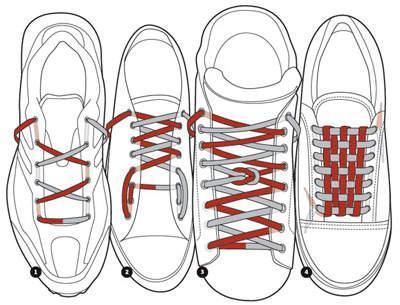 鞋带的15种系法图解,泡妞必备