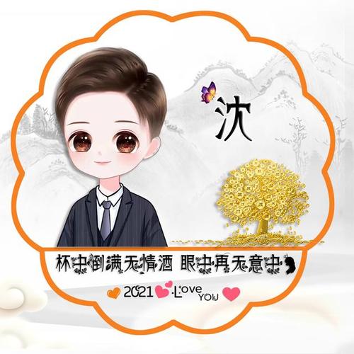 沈姓,免费头像,姓氏头像