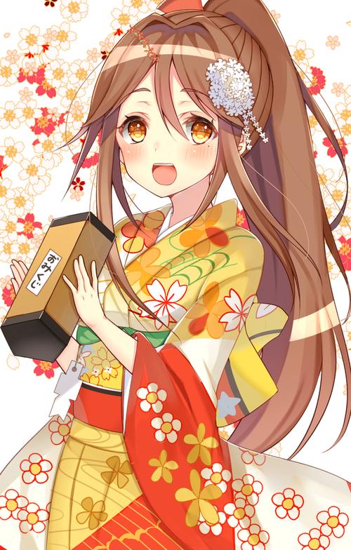 橙橘色系动漫少女/二次元萌妹壁纸图片