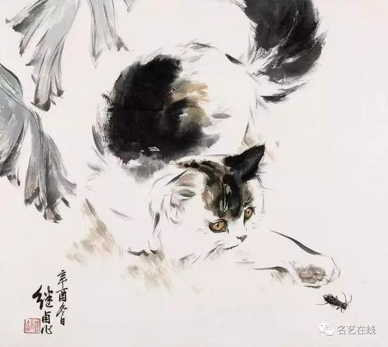 动物大师刘继卣笔下的猫,狗,太可爱了!_中国画_零二七