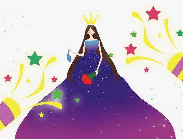 关键词 : 卡通手绘,装饰图案,38,女王,妇女节,手绘插画