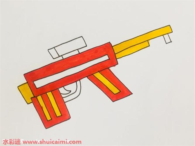 枪怎么画枪简笔画简单易画彩色