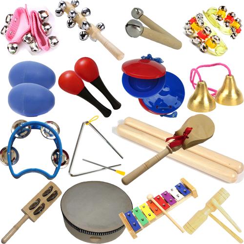 奥尔夫打击乐器组合套装16件套24个儿童铃鼓腕铃沙锤等音乐教具_7折