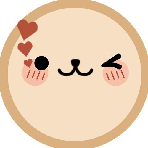 卡通圆头像奶茶兔可爱小表情奶茶圆胖子头像