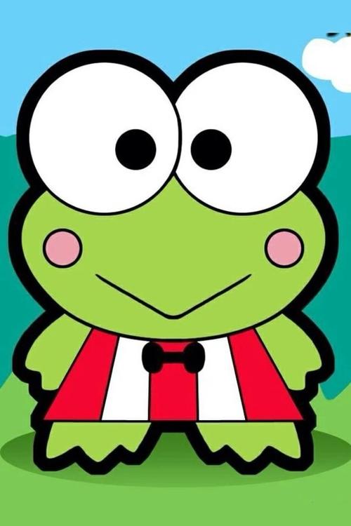 keroppi是一只青蛙,有着大眼睛和一张v形的嘴.