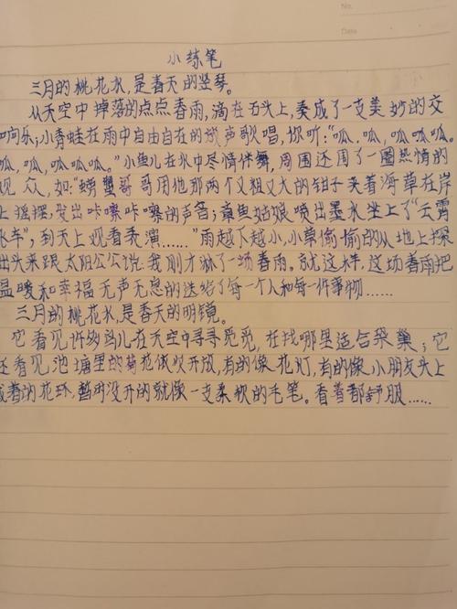 燕山二小1602班《三月桃花水》仿写优秀作品