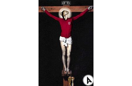 十字架上的贝克汉姆惹争议