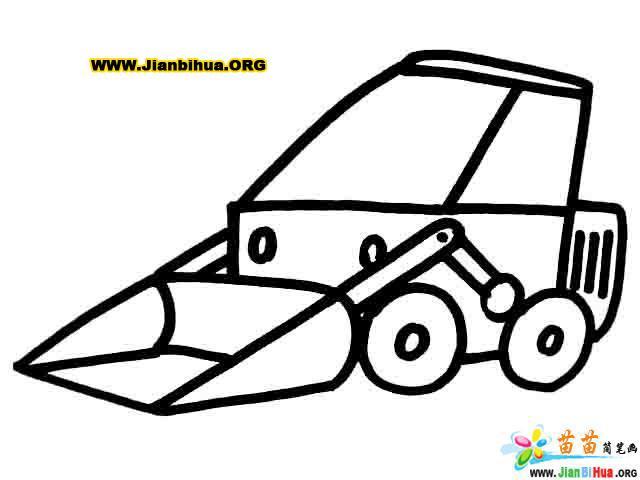 老爷车简笔画翻土车简笔画推土车简笔画概念车简笔画第2张