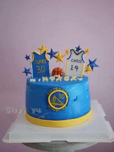 篮球蛋糕61金州勇士队 库里_蛋糕_篮球_美食_美食