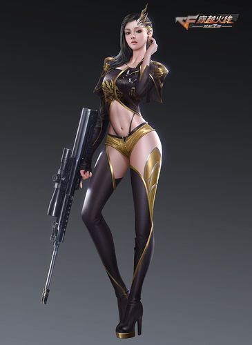 为游戏穿越火线创作的角色插画