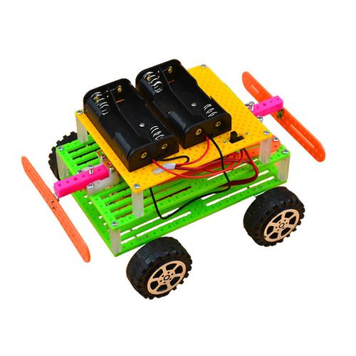 自动往返小车拼装模型 diy手工科学实验小制作小发明儿童益智玩具