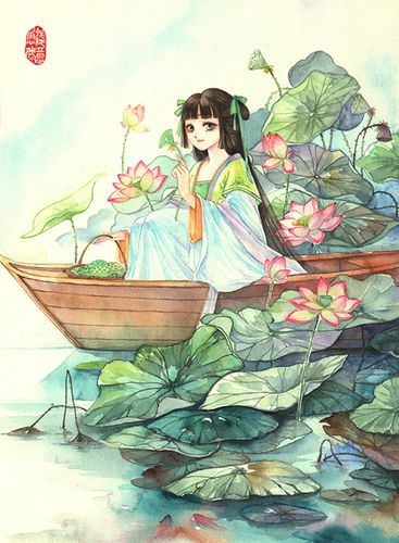 《采莲曲》刘方平唐诗注释翻译赏析