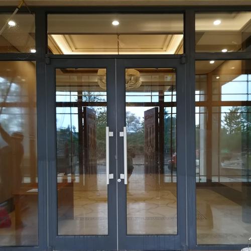 肯德基厂家定制店铺玻璃门商铺门子母门地弹簧楼宇平