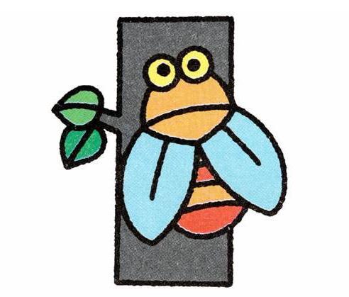 画知了和大树的简笔画