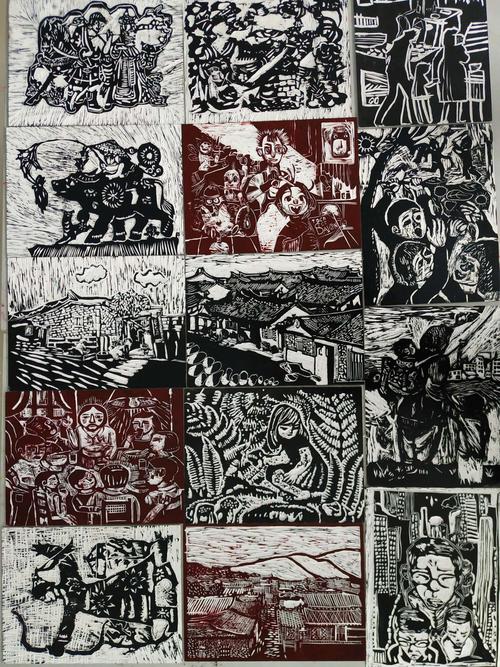 贝小北校区"印迹之美"少儿版画成果展