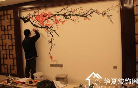 电视背景墙墙绘设计墙绘价格一般怎么算啊