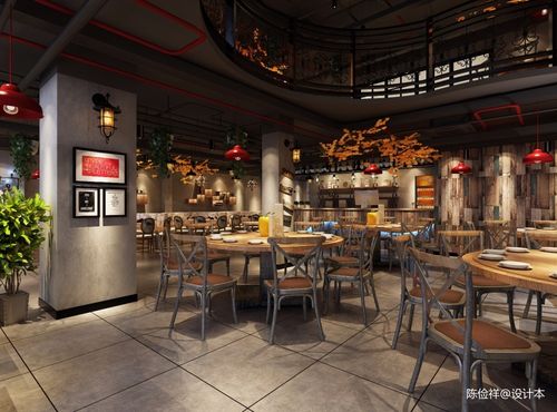 工业风餐厅餐饮空间设计图片赏析