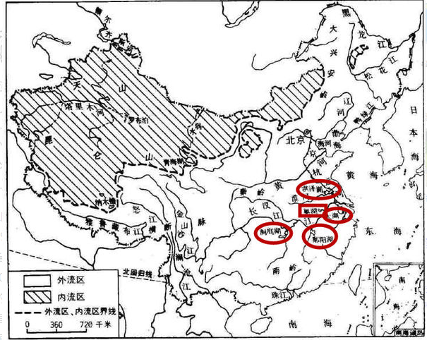 中国主要湖泊图