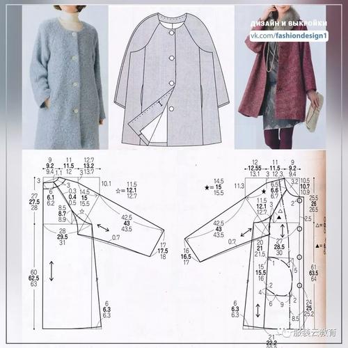 礼服裙 无领大衣的纸样(图纸)参考-裁剪放码-服装设计