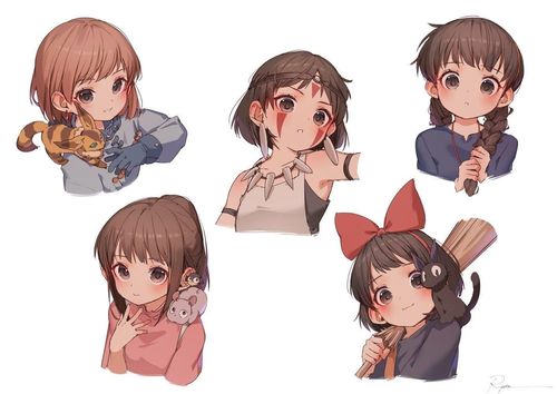 日本画师ryota近百种动漫人物角色头像插画