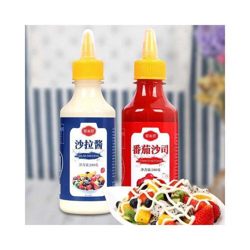 沙拉酱番茄酱甜套装组合家用水果三明治专用酱料蔬菜色拉酱挤压瓶1瓶