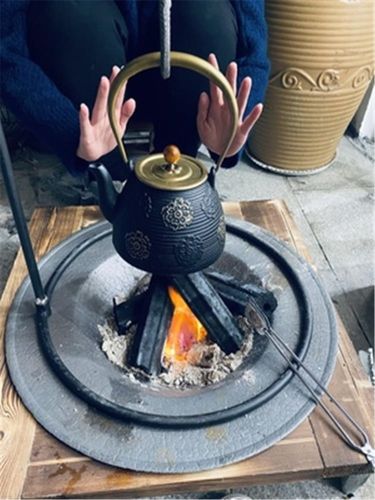 泡茶炭火火炉古法煮茶火盆炭盆茶壶茶道实木烧烤炉