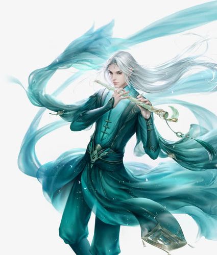 游戏人物效果青衣男子