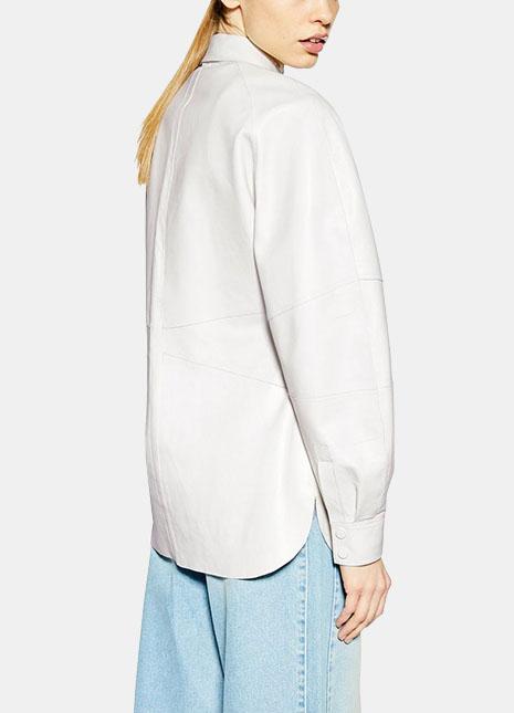 ovoid leather shirt by boutique