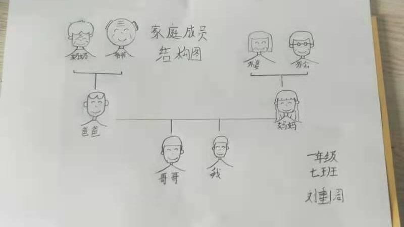 一年级七班 家族成员结构图