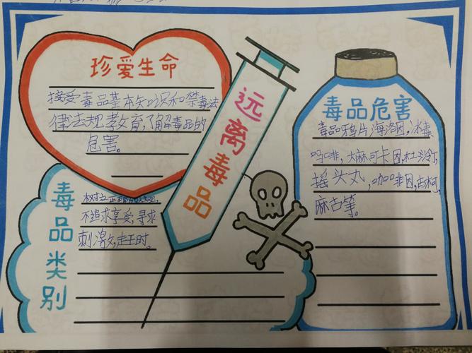 三八班小学生禁毒手抄报活动报道