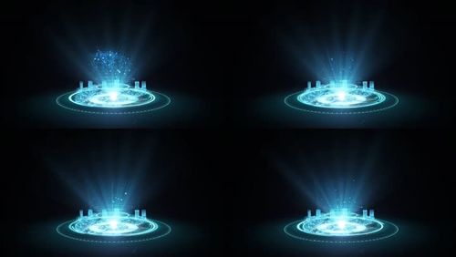 全息立体投影科技平台素材带alpha通道