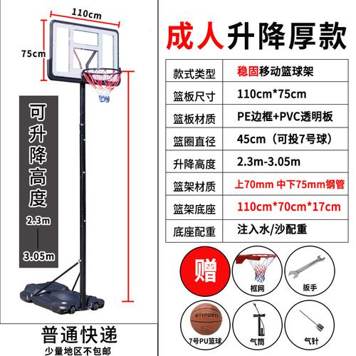 篮球架儿童可升降家用可移动篮球框标准框篮框户外