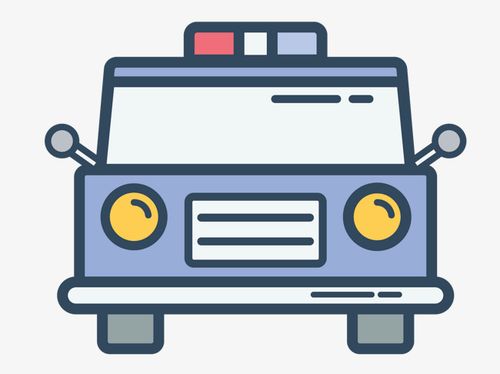 警车卡通矢量免扣图