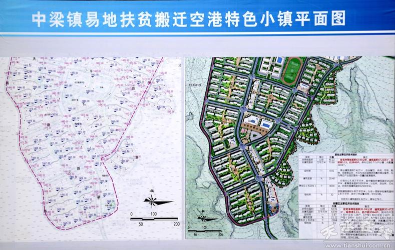 (秦州区中梁镇异地扶贫搬迁空港特色小镇平面图)