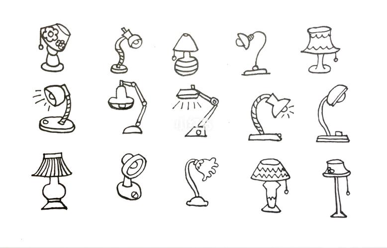 简笔画台灯,灯_简笔画_台灯_教程_简笔画教程_人文