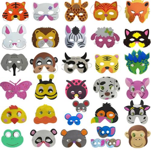 贝佳淑新品动物老虎头饰帽子儿童玩具动物面具带绳活动表演头饰头套