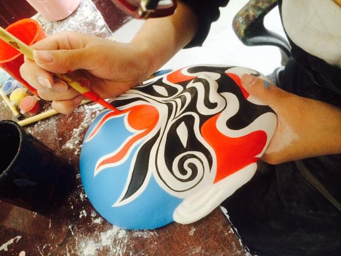 批发大号手工diy石膏京剧脸谱白坯幼儿园亲子活动小学校园