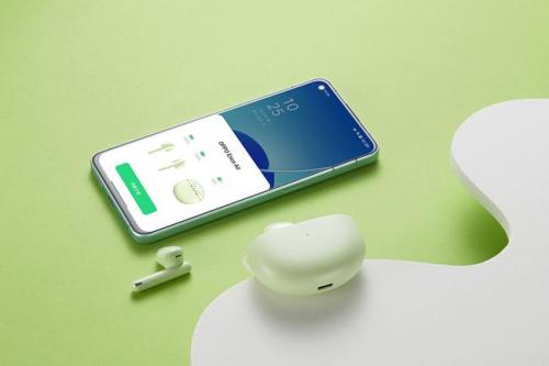 oppo enco air正年「青」,当小清新色彩遇上半透明果冻