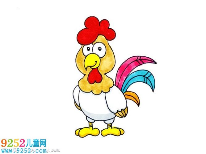 公鸡怎么画简单又漂亮 鸡的简笔画,公鸡简笔画教程
